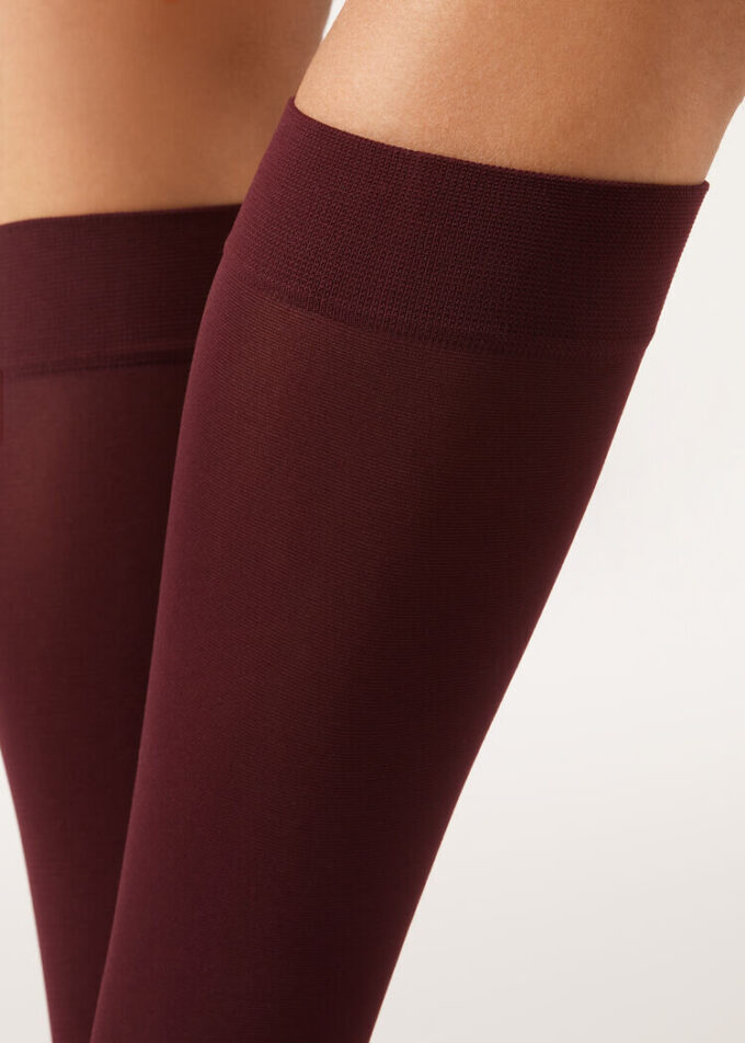 60 denier Microfiber kniekousen