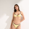 Balconette bikinitop met tweekleurige bies