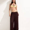 Balconette bikinitop met tweekleurige bies