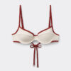 Balconette bikinitop met tweekleurige bies