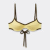 Balconette bikinitop met tweekleurige bies