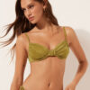 Balconette bikinitop van glanzend satijn