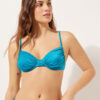 Balconette bikinitop van glanzend satijn