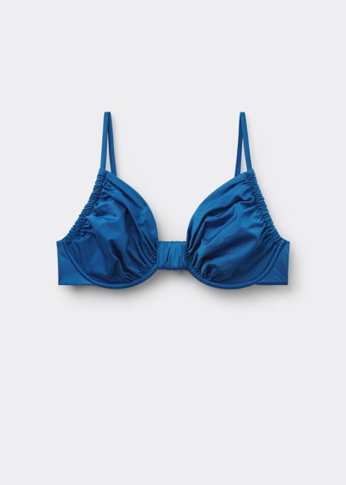 Balconette bikinitop van glanzend satijn