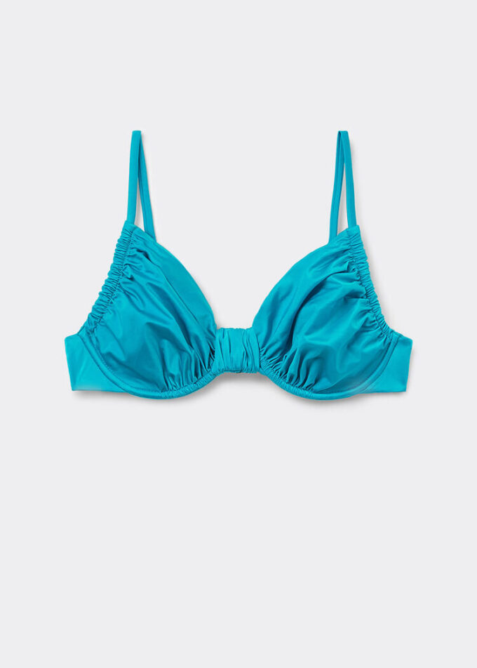 Balconette bikinitop van glanzend satijn