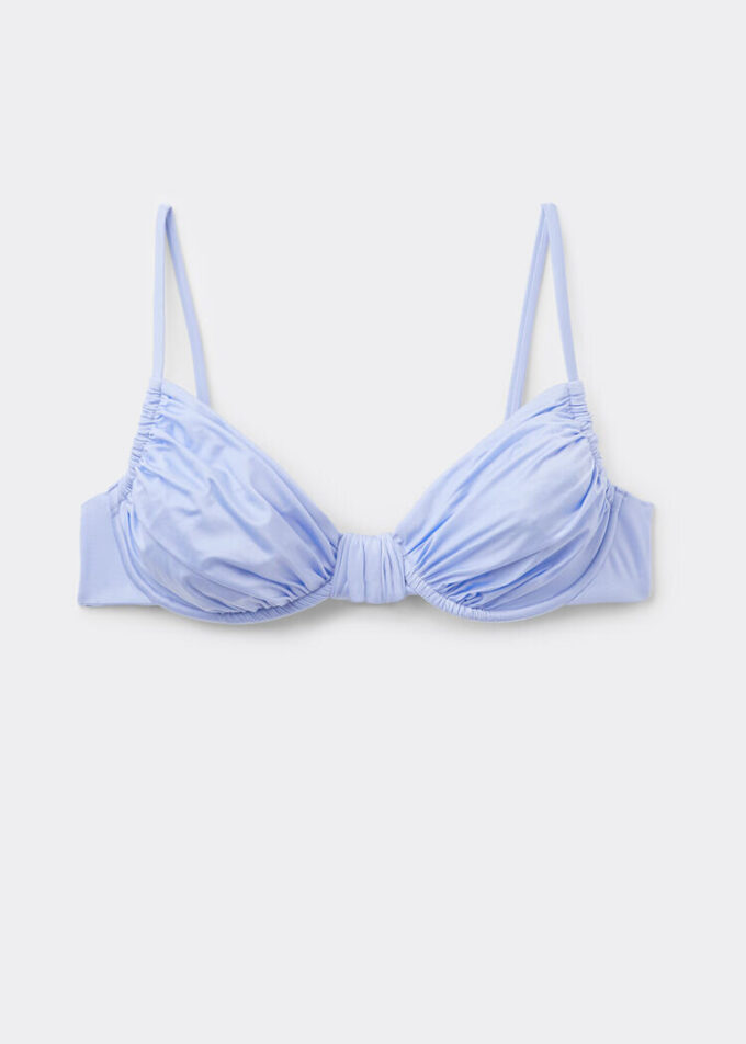 Balconette bikinitop van glanzend satijn