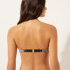 Bandeau-bikini-top met gouden strepen