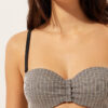 Bandeau-bikini-top met gouden strepen