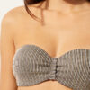 Bandeau-bikini-top met gouden strepen