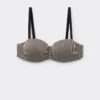 Bandeau-bikini-top met gouden strepen