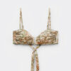 Bandeau-bikini-top met tropisch bladmotief