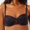 Bandeau-bikinitop donker Animalier