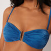 Bandeau-bikinitop van glanzend satijn