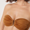 Bandeau-bikinitop van glanzend satijn