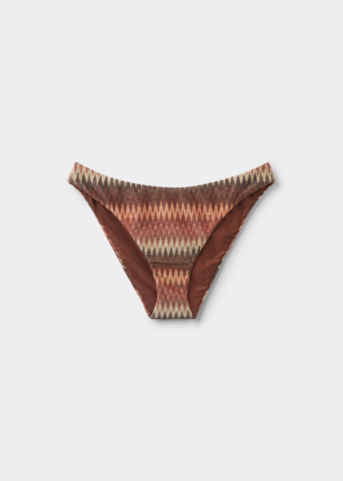 Bikini-broekje met gouden chevronpatroon