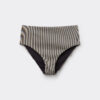Bikini-broekje met hoge taille en gouden strepen