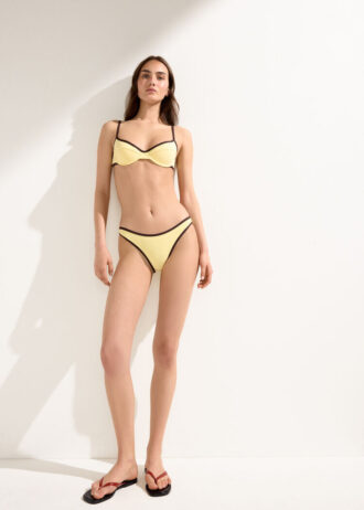 Bikini-broekje met tweekleurige bies