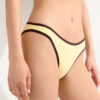 Bikini-broekje met tweekleurige bies