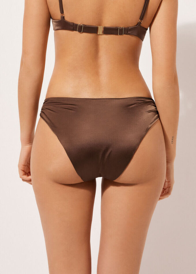 Bikini-broekje van glanzend satijn