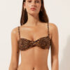 Bikinitop in tanktopstijl met wild dierenprint
