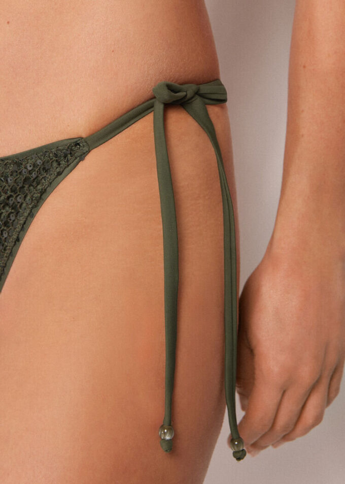 Brazilian bikinibroekjes met pailletten en netstof