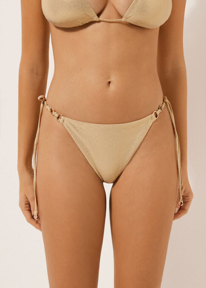 Brazilian bikinibroekjes met strikjes Gold Waves