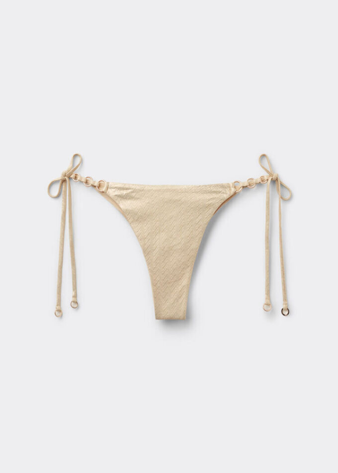 Brazilian bikinibroekjes met strikjes Gold Waves