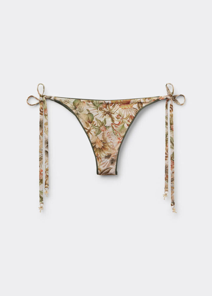 Brazilian bikinibroekjes met tropisch bladmotief
