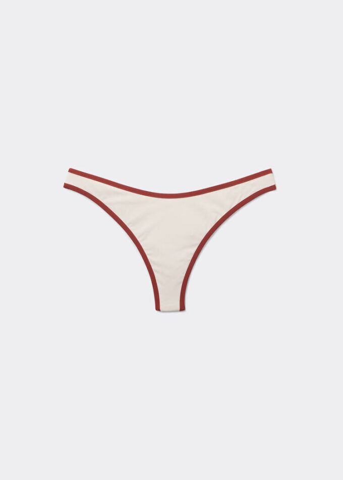 Brazilian bikinibroekjes met tweekleurige bies