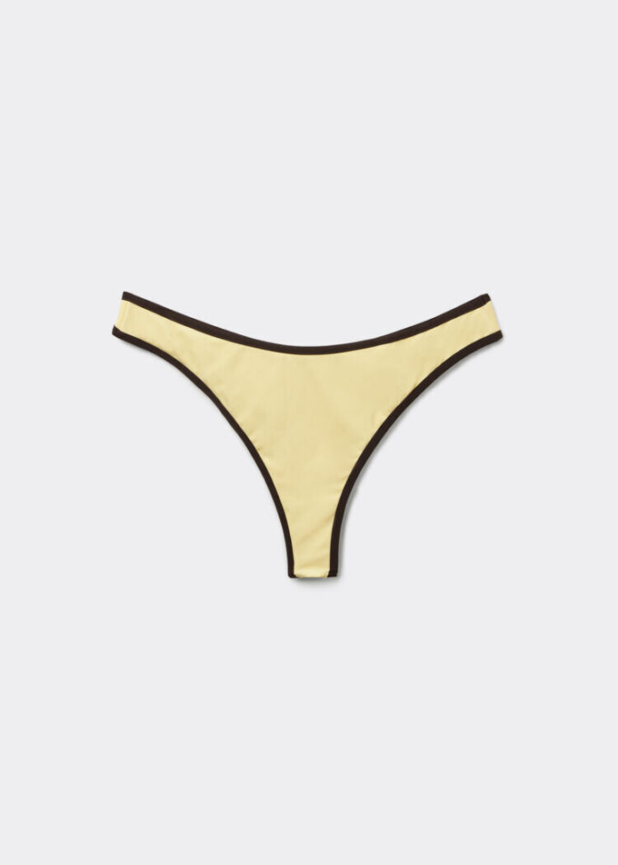 Brazilian bikinibroekjes met tweekleurige bies