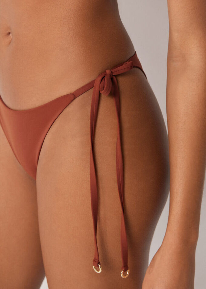 Brazilian bikinibroekjes met vetersluiting, premium pasvorm