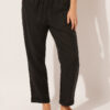 Broek van linnen en viscose