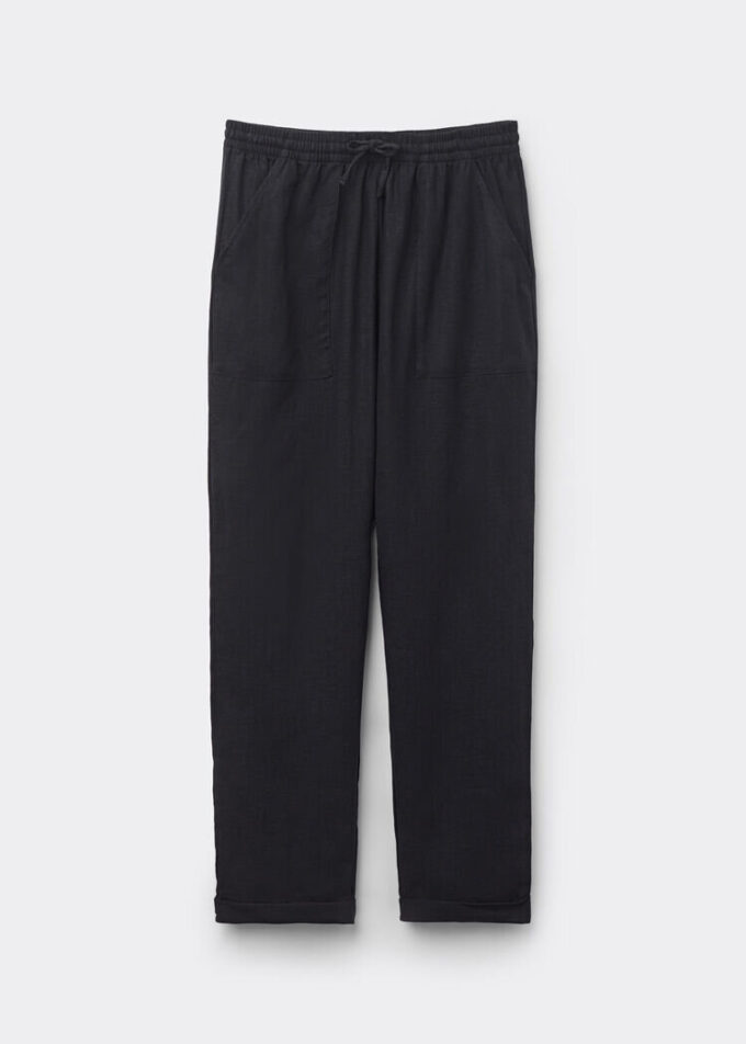 Broek van linnen en viscose