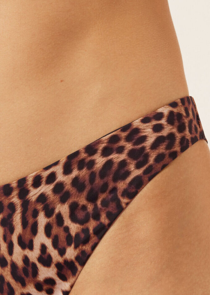 Bruin Animalier Brazilian bikinibroekjes