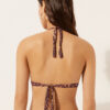 Bruin Animalier Triangel bikinitops met variabele vulling
