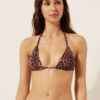 Bruine Animalier Triangel bikinitops
