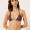Bruine Animalier Triangel bikinitops
