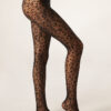 Dijhoge panty met dierenprint