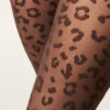 Dijhoge panty met dierenprint
