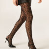 Dijhoge panty met dierenprint
