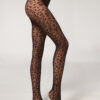 Dijhoge panty met dierenprint