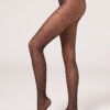 Doorschijnende 30 denier panty met mini-hartjes