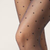 Doorschijnende panty met stippen