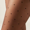 Doorschijnende panty met stippen