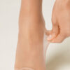 Doorzichtige panty met open teen