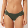 Gedrapeerd Brazilian bikinibroekje van glanzend satijn