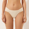 Gedrapeerd Brazilian bikinibroekje van glanzend satijn
