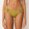 Gedrapeerd Brazilian bikinibroekje van glanzend satijn
