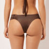 Gedrapeerd Brazilian bikinibroekje van glanzend satijn