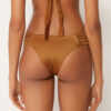 Gedrapeerd Brazilian bikinibroekje van glanzend satijn